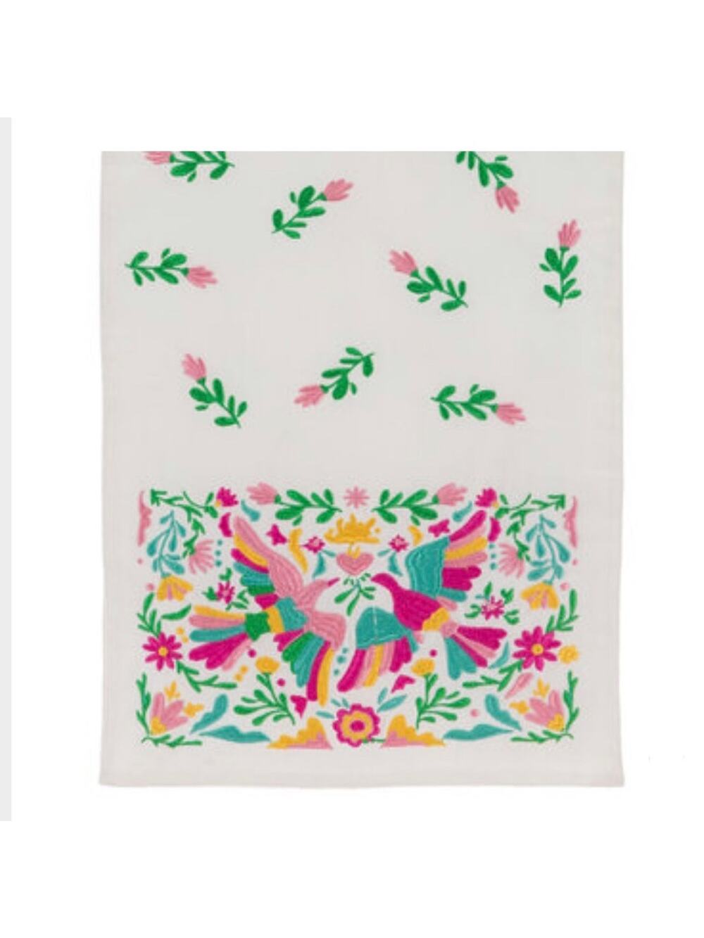HOBBY LOBBY • Floral Multi-Color Embroidered Bird Table Runner